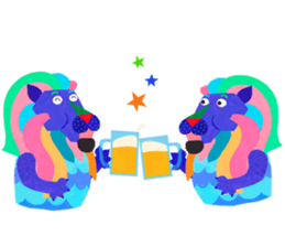 Colorful Merlion!! sticker #12564438