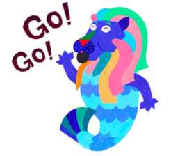Colorful Merlion!! sticker #12564442
