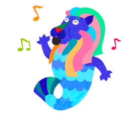 Colorful Merlion!! sticker #12564445