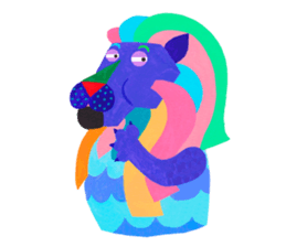 Colorful Merlion!! sticker #12564453