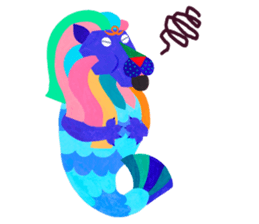 Colorful Merlion!! sticker #12564454