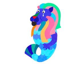 Colorful Merlion!! sticker #12564456