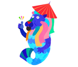 Colorful Merlion!! sticker #12564458