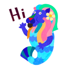 Colorful Merlion!! sticker #12564460