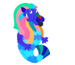 Colorful Merlion!! sticker #12564463