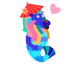 Colorful Merlion!! sticker #12564465