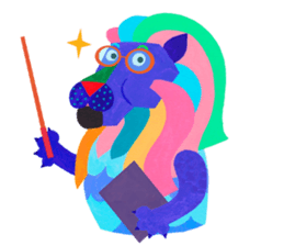 Colorful Merlion!! sticker #12564468