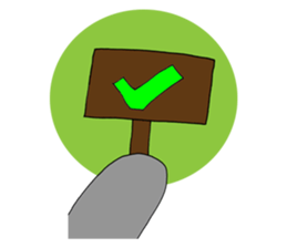 Gray - Twin tails chubby cat sticker #12564600