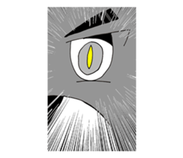 Gray - Twin tails chubby cat sticker #12564617