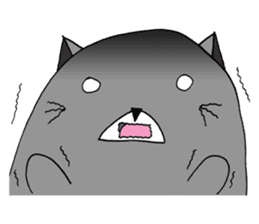 Gray - Twin tails chubby cat sticker #12564629