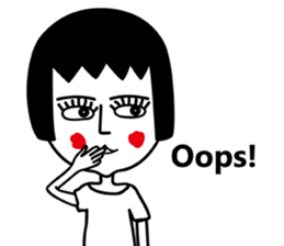 Chubby face girl sticker #12565438