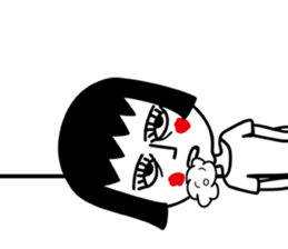 Chubby face girl sticker #12565440