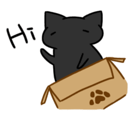 Black cat's life sticker #12567054