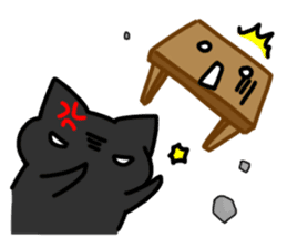 Black cat's life sticker #12567059