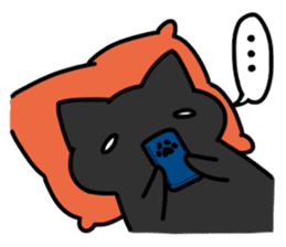 Black cat's life sticker #12567061