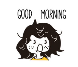 Small Eyes Girl sticker #12567535