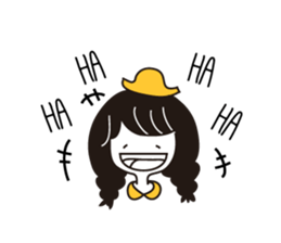 Small Eyes Girl sticker #12567548