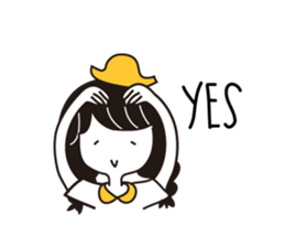 Small Eyes Girl sticker #12567549