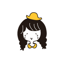 Small Eyes Girl sticker #12567564