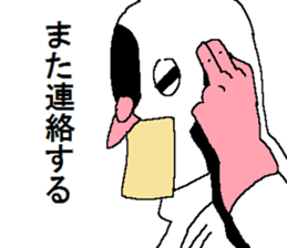 The Pigeon-Man looking down sticker #12568578