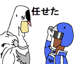 The Pigeon-Man looking down sticker #12568579