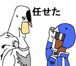 The Pigeon-Man looking down sticker #12568579