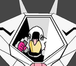 The Pigeon-Man looking down sticker #12568598