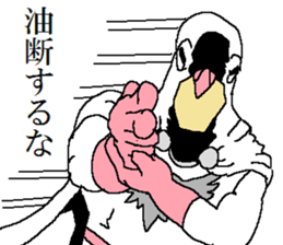 The Pigeon-Man looking down sticker #12568605