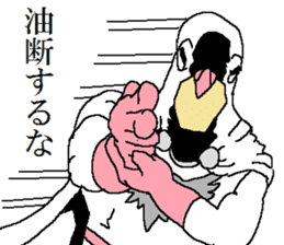 The Pigeon-Man looking down sticker #12568605