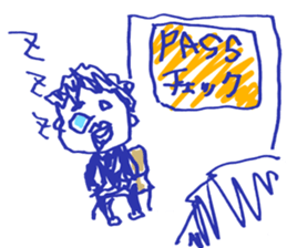 Mr.part-time work Sticker sticker #12568724