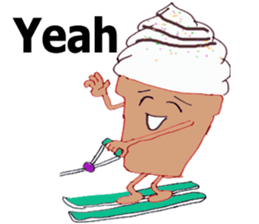 Happy Ice cream sticker #12568814