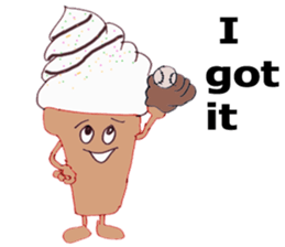 Happy Ice cream sticker #12568824