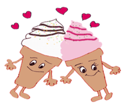 Happy Ice cream sticker #12568826
