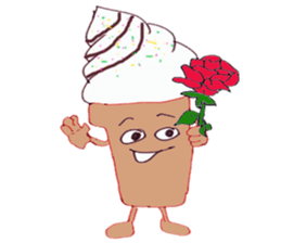 Happy Ice cream sticker #12568828