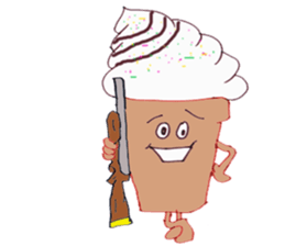 Happy Ice cream sticker #12568829