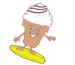 Happy Ice cream sticker #12568835