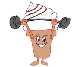 Happy Ice cream sticker #12568836