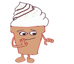Happy Ice cream sticker #12568837