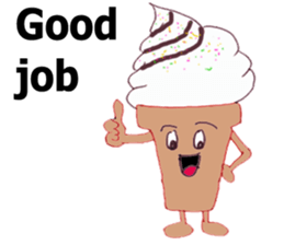 Happy Ice cream sticker #12568843