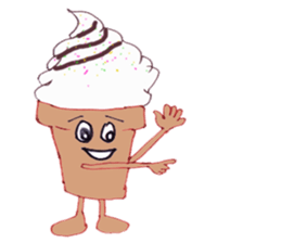 Happy Ice cream sticker #12568844