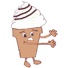 Happy Ice cream sticker #12568853