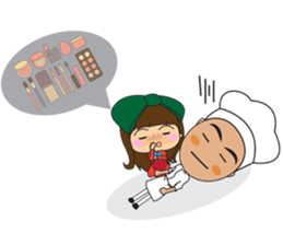 Haa-nee Wedding Series Fah & Pete sticker #12571473