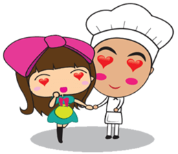 Haa-nee Wedding Series Fah & Pete sticker #12571477