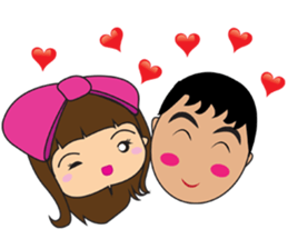 Haa-nee Wedding Series Fah & Pete sticker #12571485