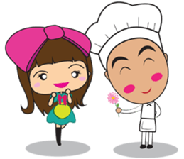 Haa-nee Wedding Series Fah & Pete sticker #12571493