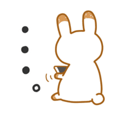 Rabbit to the music game sticker #12573408