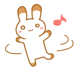 Rabbit to the music game sticker #12573430