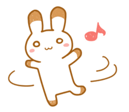 Rabbit to the music game sticker #12573430