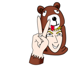 Tony2 who put on a whole wear of a bear. sticker #12574290