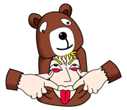 Tony2 who put on a whole wear of a bear. sticker #12574293